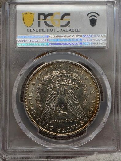 USA United States Silver 1887 O Morgan Dollar PCGS Uncirculated Details Beautiful Toning
