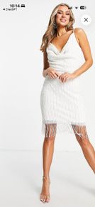 Lace & Beads Dress White / Ivory UK14