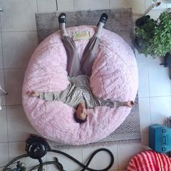 Budda bag, large, genuine foam filled