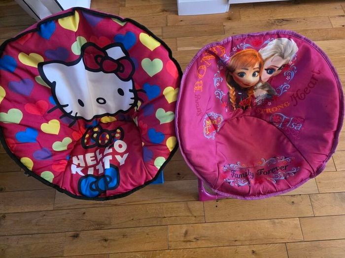 Hello kitty chair and Frozen chair