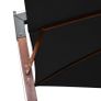 Hanging Parasol with Pole Black 3x3 m Solid Fir Wood Image 3