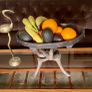 Unique Vintage Wooden African Tribal Art Decor Hand made bowl on Tripod folding Stand Image 8