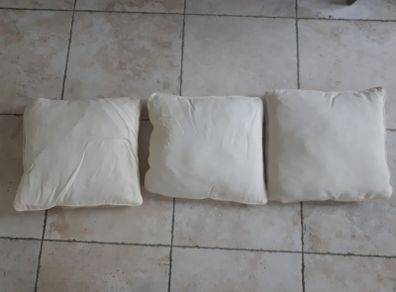 3 Cream cushions