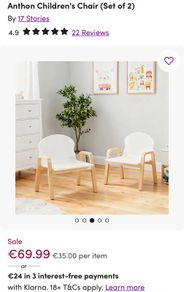 Toddler chairs- set of 2