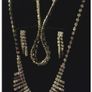 New Gold Plated Crystal Shower 3 Piece Jewellery  Set by Jon Richard Image 2