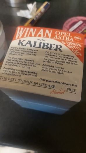 kaliber vintage beer mats ,hard to come by, collectors item, see pictures for condition good, from year 1994,95  from competition on back of mats,buyer collects or pays postage thank you,