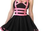 Littleforbig bunny suspender skirt pink and black