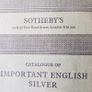 Sothebys 1978 Catalogue of English  silver.  Includes the Hochschild  collection. Image 5
