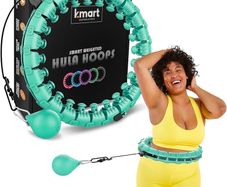 NEW SALE | Smart Hula Ring Hoops, Weighted Hula Circle 24 Detachable Fitness Ring with 360 Degree Auto-Spinning Ball Gymnastics, Massage, Adult Fitness for Weight Loss