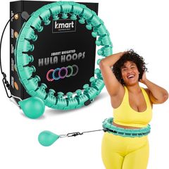 NEW SALE | Smart Hula Ring Hoops, Weighted Hula Circle 24 Detachable Fitness Ring with 360 Degree Auto-Spinning Ball Gymnastics, Massage, Adult Fitness for Weight Loss