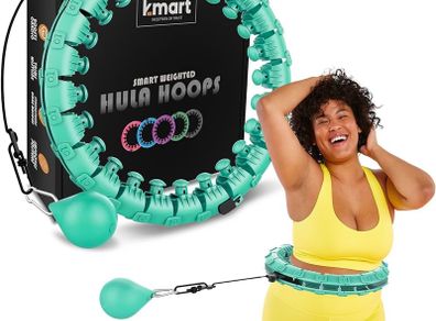 NEW SALE | Smart Hula Ring Hoops, Weighted Hula Circle 24 Detachable Fitness Ring with 360 Degree Auto-Spinning Ball Gymnastics, Massage, Adult Fitness for Weight Loss