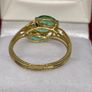 Silver ring with emeralds Image 7