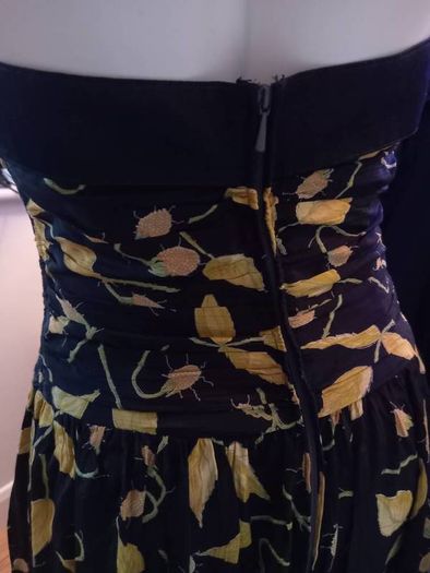 1970s Barbarella Vintage Strapless Dress
