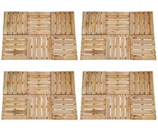 24 pcs Decking Tiles 50x50 cm Wood Brown