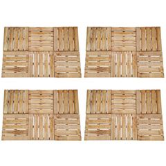 24 pcs Decking Tiles 50x50 cm Wood Brown