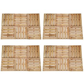 24 pcs Decking Tiles 50x50 cm Wood Brown