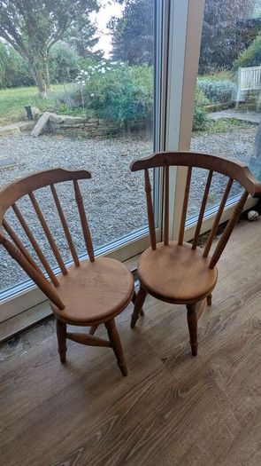 2 solid childs chairs
