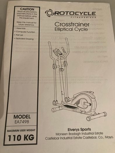 Crosstrainer Elliptical exercise machine
