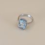 Vintage 1970s Aquamarine Solitaire Ring Image 6