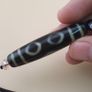 Vintage 3 Eyes Himalayan Tibetan Agate Dzi Bead Amulet Image 4
