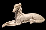 Large HEREND Borzoi dog statue