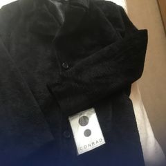 Conrad faux fur black coat