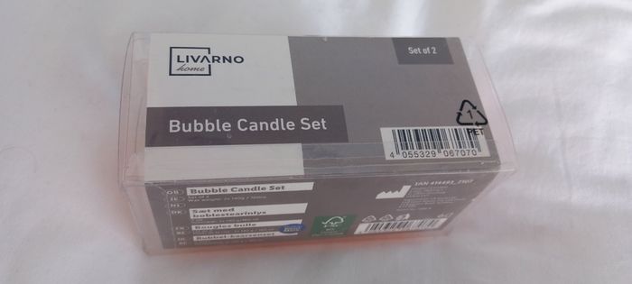 Candle bubble, pale pink. New