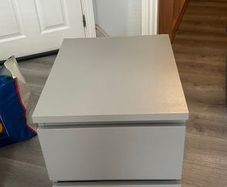 Grey 2-Drawer Nightstand / Bedside Table