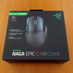 Razer Naga Epic Chroma Wireless Gaming Mouse With Cradle For PC Computer 19 Buttons - 8,200