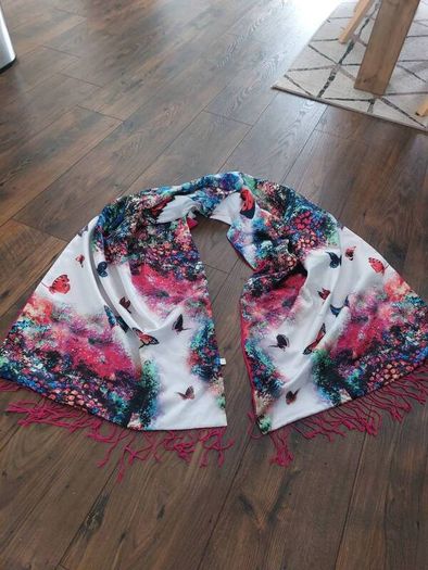 Pink silk scarf