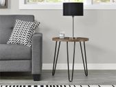 Dorel Owen Retro Round End Table- Walnut - 3613222COMUK