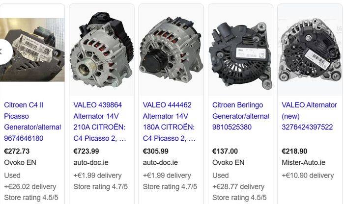 Berlingo Partner alternator.