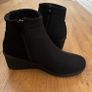Black Wedge Ankle Boots Size 5 Image 2