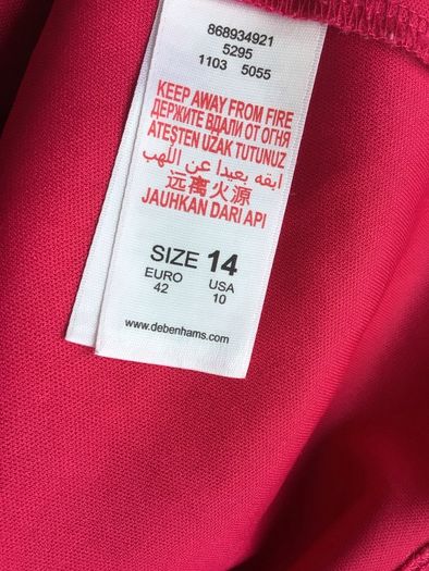 Red Herring Ladies Fushia Pink Lacey Short sleeve top size 14 includes postage