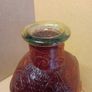 Vintage  Tooled Leather Wrapped Liquor Decanter  Don Quijote / Sancho Panza Image 2