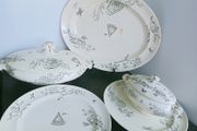 Antique 1870' George Jones pottery  NEBO dinnerware
