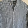mens Tommy Hilfiger long sleeve check shirt Size Small navy blue white Image 4