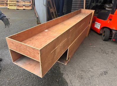 Plywood Ladder Custom box for long and roof ladder and storage sprinter van