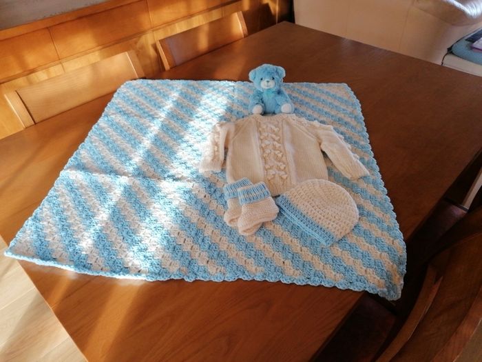 Baby Boy REDUCED Hand Knit Gift Set