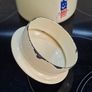 Vintage cream-coloured enamelware milk churn Image 2