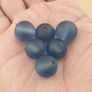 Antique African Style Light Blue Glass Lot of 6 Image 10
