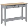 Console Table Grey 110x35x80 cm Wood Image 2