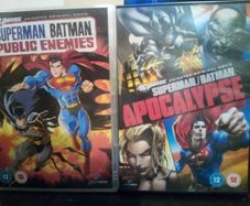 Superman Batman Public Enemes/apocalypse Dvd Bundle Dc Comics Superheroes