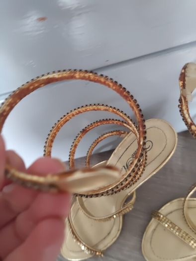 gold snake heels size 2-2,5 worn twice