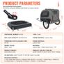 Dog Bike Trailer, Supports up to 88 lbs, Pet Cart Bicycle Carrier, Easy Folding Frame with Quick Release Wheels, Universal Bicycle Coupler, Reflectors, Flag, Collapsible to Store, Black/Gray Image 4