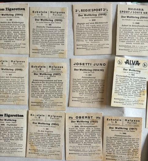 German WW1 Cigarette Cards x 23