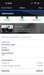 Cure Marley Park Tickets