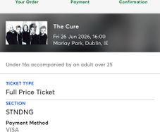 Cure Marley Park Tickets