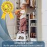 Step Stool  27 cm / 11 in Folding Step Stool for Toddler Kids & Adults - Cute Color for Bathroom, Kitchen & Bedroom - High Folding Step Stool Portable, Non-Slip & Up to 330bs / 250Kg - Mocha Image 5