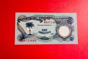 Biafra 5 /- Shillings. 1968  Pick 3a.  UNC  scarce